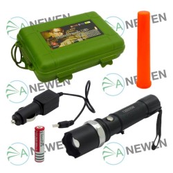 Linterna LED Táctica Metálica, Recargable